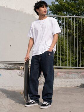 RDS Red Dragon Apparel Men's Dark Wash Skate Jeans Embroidered Logo - Size 34